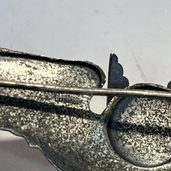 WWII US Army Air Corps Force Ariel Gunner Wings Sterling Silver 3 1/4” Full Pin! - Picture 4 of 4